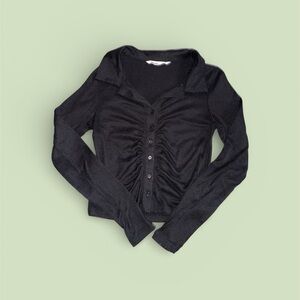 Bluenotes Black Button-Down Women's Shirt